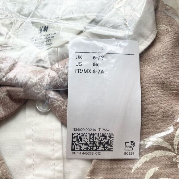 NWT H&M 4-piece Dressy Set - Beige/Palm trees - Picture 7 of 7